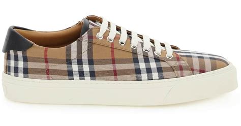 burberry leather and suede high top sneakers|burberry checked canvas sneakers.